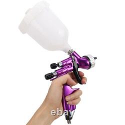 Hvlp Air Spray Gun Kit Flux De Gravité 1,3mm Fluid Tip Car Paint Tool Avec 600ml Tasse