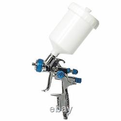 Jflex Gravity Feed Spray Gun 600ml Pot, 1,3mm Buse, Air Réglable Et Flux De Peinture