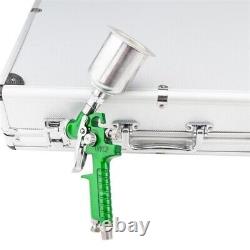 Kit de pistolet de pulvérisation d'air HVLP pour peinture automobile verte, couche de base, vernis transparent vert, rouge, bleu.