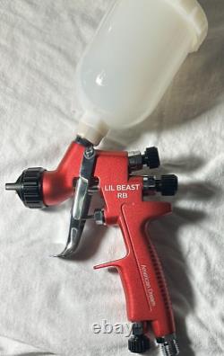 LIL BEAST MINI PISTOLET À PEINTURE 0,8 mm HTE, AVEC RÉGULATEUR D'AIR EN ALUMINIUM meilleur rapport qualité-prix A+++