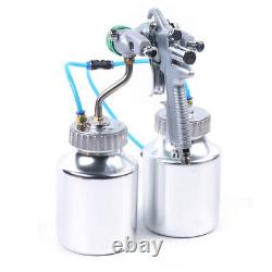 Machines de pulvérisation de mousse de polyuréthane G1/4 avec pistolet de pulvérisation automatique de peinture et 2x pot de 1L