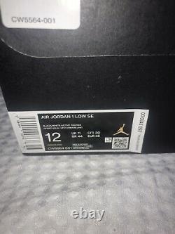 Nike Air Jordan 1 Faible Se Peinture De Pulvérisation Fuchisa Blanc, Noir Cw556-001 Taille 12