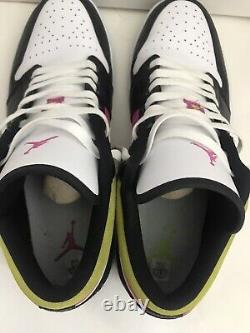 Nike Air Jordan 1 Low Se Fuchsia Cyber Spray Paint Cw5564-001 Hommes Taille 11.5