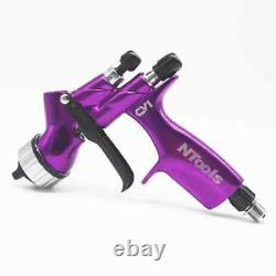 Outil de voiture Pistolet 1.3mm Buse Violet CV1 HVLP Peintures et vernis Pistolet pulvérisateur