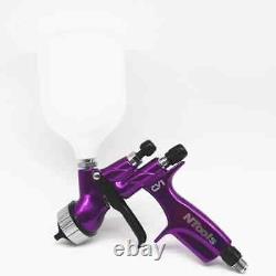 Outil de voiture Pistolet 1.3mm Buse Violet CV1 HVLP Peintures et vernis Pistolet pulvérisateur