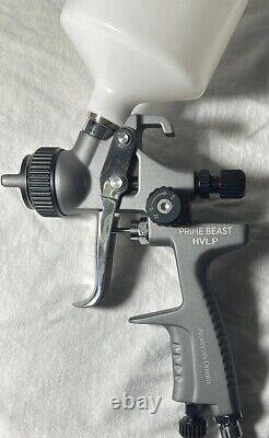 PRIME BEAST 2.0 Pistolet pulvérisateur de peinture PRIMER avec régulateur & 1.3 & 2.0 HTE, LVMP