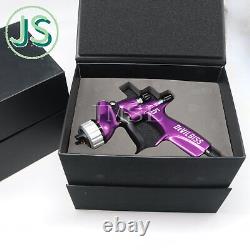 Pistolet de pulvérisation HVLP Devilbiss CV1 pour peinture de voiture, buse de 1,3 mm, réservoir de 600 ml, couleur violette.