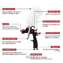 Pistolet de pulvérisation RRJ LVLP R500, pistolet à peinture pneumatique automobile avec buses de 1,3/1,5/1,8/2,0 mm