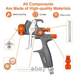 Pistolet de pulvérisation d'air HVLP 1.0mm de haute qualité pour retouche professionnelle de peinture pour voiture.