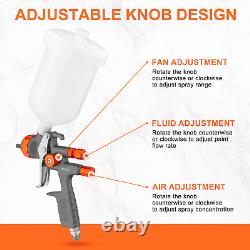 Pistolet de pulvérisation d'air HVLP 1,3 mm 600 ml pour peinture professionnelle pour carrosserie de voiture