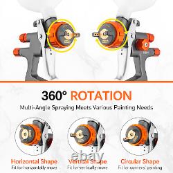 Pistolet de pulvérisation d'air HVLP 1,3 mm 600 ml pour peinture professionnelle pour carrosserie de voiture