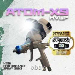 Pistolet de pulvérisation de peinture automatique ATOM X9 avec alimentation par gravité pour apprêt de voiture avec système ULTRA LIGHT gratuit