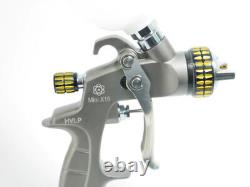 Pistolet de pulvérisation mini Atom X16 HVLP pour voiture à alimentation par gravité avec lumière LED Gunbudd GRATUITE