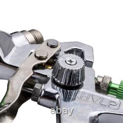 Pistolet pulvérisateur d'air pour peinture automobile HVLP avec buse de 2,5 mm, réservoir de 1000cc et régulateur d'air.