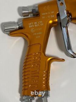 Pistolet pulvérisateur de peinture pour voiture Devilbiss GTI PRO Light Yellow TE10 1.3mm fabriqué au Royaume-Uni