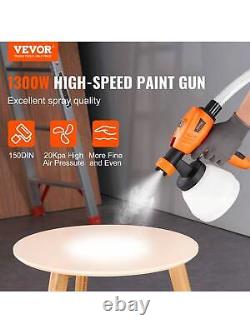 Pulvérisateur de peinture VEVOR, pistolet à peinture électrique 1300W avec tuyau d'air, 1300ml