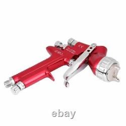 Red Spray Pun Paint Hvlp 1.3mm Buse Kit Air Gravity Feed Sprayer Painting Tool