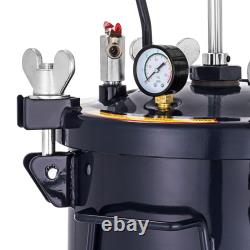 Régulateur de pression de pot de peinture à pulvérisation de 2,5/5/8/10 gallons avec mélange automatique et entrée d'air 1/4 pouce.