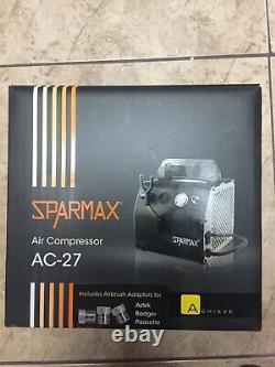 Sparmax Ac-27 Hobby Airbrushing Compresseur D’air Avec Pistolet Pulvérisateur! Combo