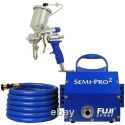 Système de pulvérisation de peinture HVLP Fuji Spray 1400 watts avec godet d'alimentation par gravité de 400cc + buse d'air