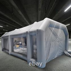 Tente de pulvérisation portable mobile gonflable de 28x15x10 pieds avec deux filtres à air