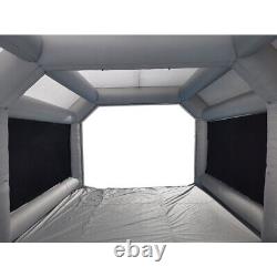 Tente gonflable de cabine de peinture de voiture avec cabine de pulvérisation et deux filets de filtre à air de 20x8 pieds nouvel version