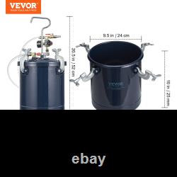 VEVOR Pot de Pression pour Peinture en Spray, Réservoir de 10L/2.5gal, Pot de Pression pour Peinture à Air, 1.5mm+4m