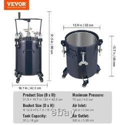 VEVOR Réservoir de peinture sous pression à pulvérisation, Réservoir de peinture sous pression d'air de 30 L/8 gal avec manuel