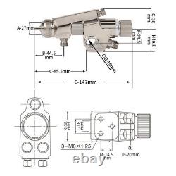 Vaporisateur D'air Gun Gravity Gun Pulvérisateur D'alimentation De Peinture Outil De Réparation Wa-101 0,8mm-1,8mm
