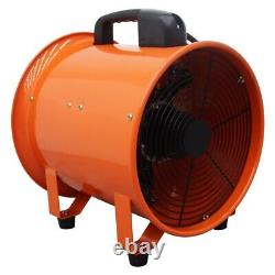 Ventilateur axial de 12 pouces pour cabine de peinture avec tuyau cylindrique et souffleur de fumées de peinture avec conduit d'air de 5 mètres 110V