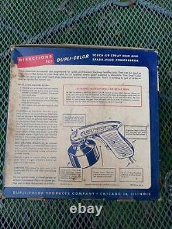 Vintage Outil Dupli Color Old Paint Spray Gun W Box Modèle A Air Brush Hot Tring Car